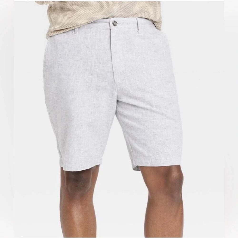 Goodfellow & Co Gray Linden Flat Front 9" Chino Shorts Men's Size 36